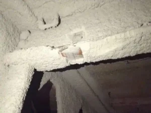 asbestos insulation in attic/ cost to remove asbestos from attic/ how to remove asbestos